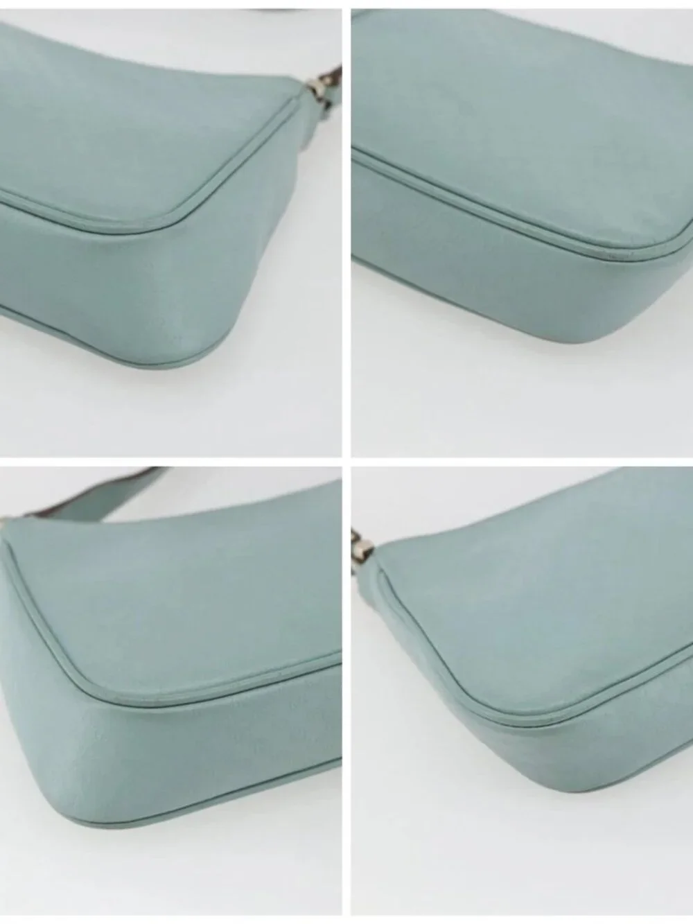 GUCCI Micro GG Canvas Shoulder Bag Leather Light Blue Gold 001 5155 Auth 173651 - Picture 16 of 16